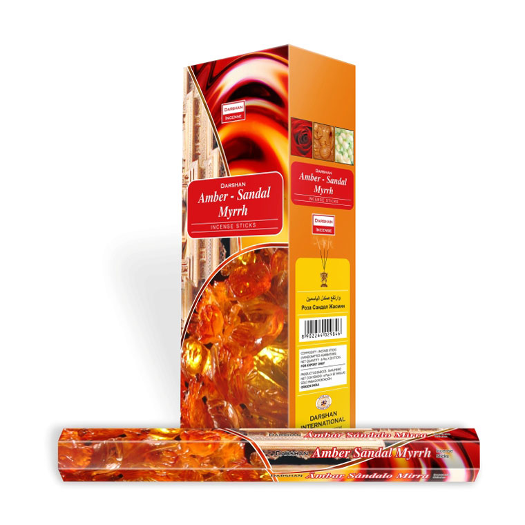 DARSHAN AMBER SANDAL MYRRH HEXA
