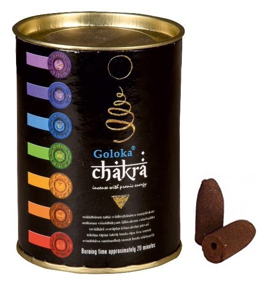 Goloka Chakra Backflow Incense Cone